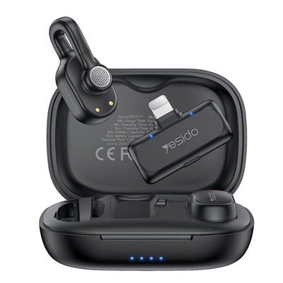 LinkMejor KR24 Hidden Lavalier Microphone Wireless Clip Mic AI 3 Level Noise Reduction 48kHz 24bit 50m Range 36H Total Battery for Live Streaming Vlog