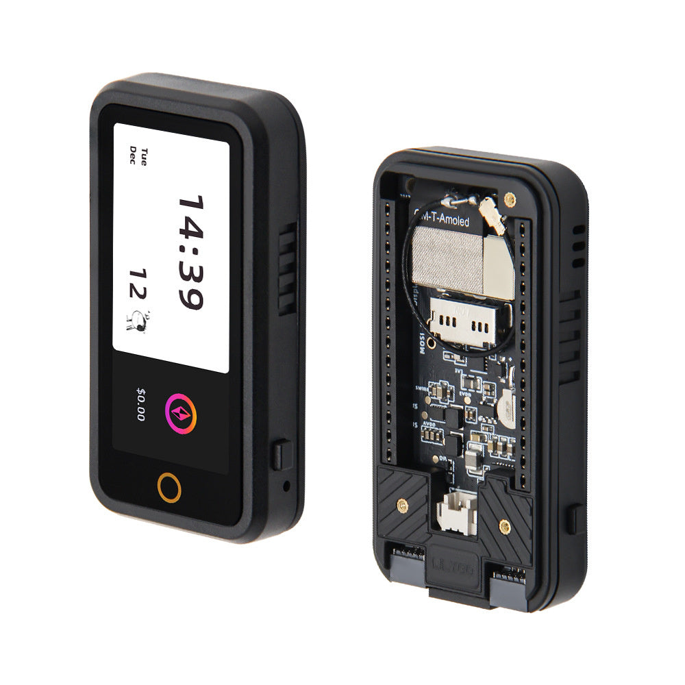 LinkMejor® T-Display-S3 AMOLED Plus ESP32-S3-R8 Dual-Core IoT Development Board with 1.91 Inch Display Wi-Fi Bluetooth Support ArduinoMicroPython