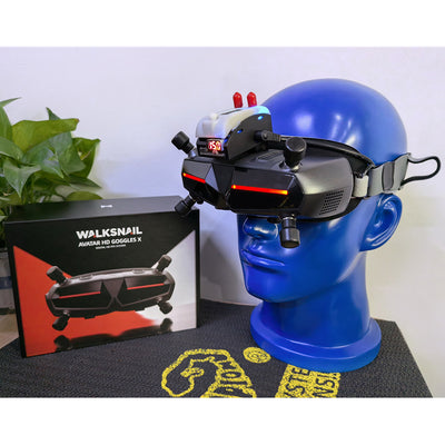 LinkMejor AV IN Modification Kit with 5.8G RX PORT V3.0 V3.0 PLUS Digital to Analog Receiver Board Adapter Metal Mounting Case Combo for Walksnail GOGGLES X
