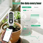 Tuya Zigbe Soil Moisture Sensor 3 in 1 Humidity Temperature Sunlight Meter Screen/APP Control for Plants Pots Garden