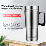 12V/24V Car Electric Heating Mug Water Heater Thermos Stainless Steel Heating Kettle Electric Cup Heating Water Cup Car Water Heater Insulation Cup