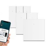 LinkMejor Smart WIFI LED Light Switch EU Plug 1/2/3 No Neutral Wire Required Voice Control with Homekit Alexa Google Home