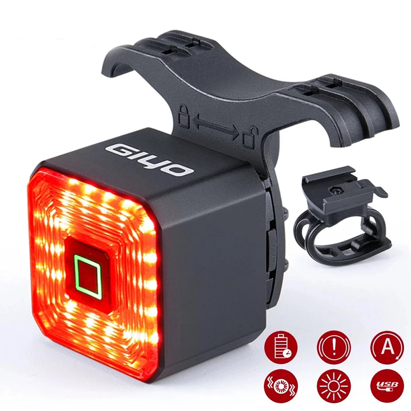 LinkMejor Smart Bike Taillight 350mAh Battery Waterproof 6 Light modes 26g Lightweight Mini Bicycle Back Light