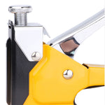 Heavy Duty Staple Gun 3 in 1 Adjustable Power Chrome Finish Aluminum Alloy Supports T Type N Type U Type Staples Ergonomic Grip Quick Load