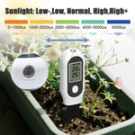 Tuya Zigbe Soil Moisture Sensor 3 in 1 Humidity Temperature Sunlight Meter Screen/APP Control for Plants Pots Garden