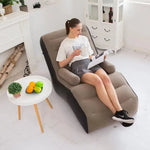 Xmund Folding Lazy Sofa Inflatable Lounge Chair Sofa Thickened Folds Compactly Gaming Lounger Air Bench For Leisure Bed Sleeping