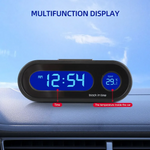 Mini Electronic Car Clock Watch Dashboard Clock Night Light Temperature LCD Backlight Digital Display Time Watch Auto Dashboard Clocks Luminous Thermometer