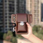 6.9-inch Mobile Phone Bag Men's Multifunctional Anti-theft Waterproof Waist Bag Hang Keys Belted Phone Pouch