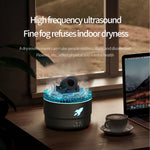 Volcanic Crack Light Artillery Air Humidifier Aromatherapy Diffuser 200ML Capacity Auto Shut-off Timer Silent Operation Dynamic Lighting for Home and Office