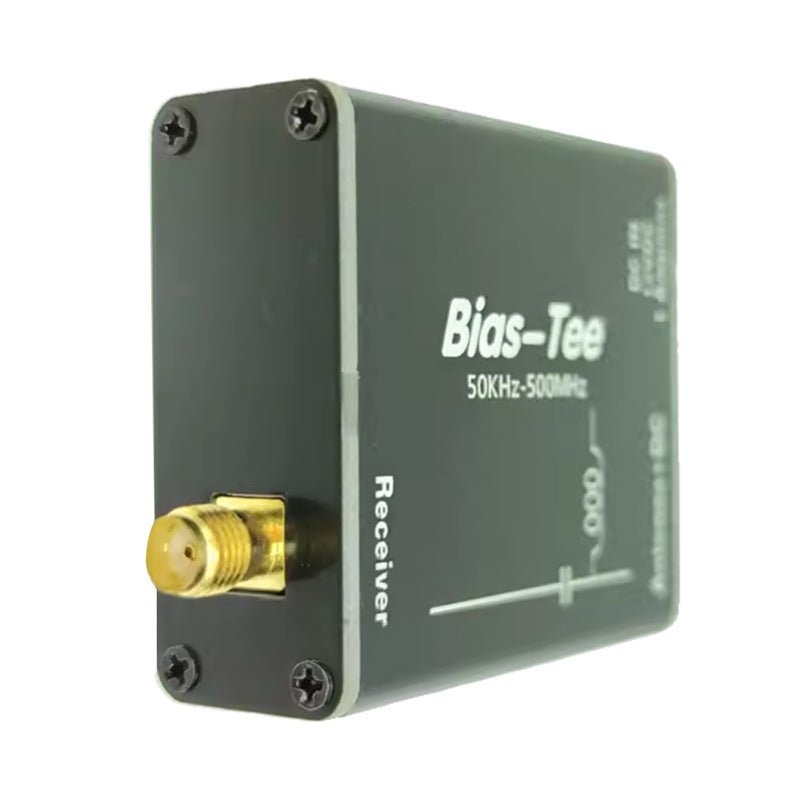 HFDYLoop Bias Tee RF DC Block 50kHz to 500MHz 5V to 12V 1A Compact Lightweight for Active Antennas