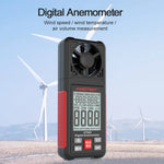 LinkMejor HT605 Digital Anemometer Portable Wind Speed Meter Windmeter LCD Backlight Display Temperature Humidity Meter