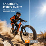 Ourlife 4K Handheld Action Camera 330 Degree Face Tracking Gimbal Stabilizer 64MP Pocket Digital Camera 1.72 Inch Touch Screen WiFi Sports Cam