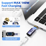 140W USB4.0 40Gbps Thunderbolt3 Magnetic Type-C to Type-C Fast Chargeing Magnet Converter Cable 8K@60Hz OTG USB Type C Adapter