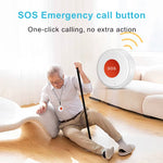 Tuya WiFi Smart SOS Call Button Wireless Caregiver Pager Phone Alert Transmitter Emergency Call Button for Kids Elderly Patient