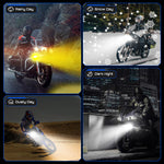 LinkMejor A500-WL11-1 2-inch 1500lm Motorcycle Headlight Dual Beam Modes Motorcycle Spotlight  IP68 Waterproof
