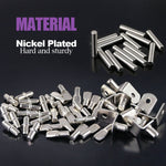 120Pcs 4 Styles Shelf Pins Kit Nickel Plated Iron Shelf Bracket Pegs 5mm 6mm Cabinet Furniture Shelf Support Pins