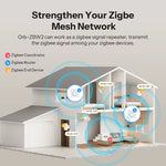 LinkMejor Orb-ZBW2 Zigbe 2-Gang Smart Wall Switch MINI-ZB2GS-E 2-Channel 16A Total Load Zigbe Router Signal Booster Detach Relay