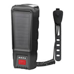 Solar Charging Bike Headlight 400Lm Brightness 200m Distance Range 2000mAh Battery Waterproof 3 Light Modes Warning Flashlight with 130dB Horn for Road Mountain Bicycle
