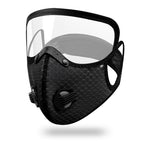 LinkMejor Cycling Protective Mask with Valves Protective Lens Removable Filter Warm Sports Mask Dust-proof Reusable