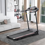 [USA Direct] Bominfit JK1609A Folding Treadmill 2.5HP Motor 12km/h Max Speed 120kg Weight Capacity 14 inch Running Belt bluetooth Music LED Display Installation-free Fitness for Home Gym Workouts