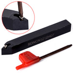 Machifit 10pcs DCMT070204 Carbide Inserts with 4pcs 12mm Lathe Boring Bar Turning Tool Holder