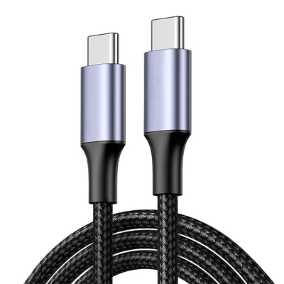 Pobod 100W Type-C to Type-C Cable 10Gbps Fast Data Transmission Support 4K/8K Display 0.5M/1M/2M Long for Phone Tablet TV