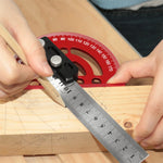 Combination Semi Circular Angle Finder 0 180 Degree Protractor with Detachable 330mm Ruler Precision Woodworking Measurement Tool