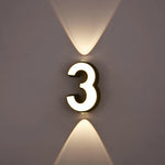 LinkMejor Wall Lamp AC85~265V 7W Digit Number IP65 Waterproof Outdoor Wall Lamp Modern Style LinkMejor Lamp