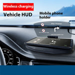 Wireless Charging Car-mounted HUD Car HUD Head-Up Display Projection Folding Holder Driving Navigation Mobile Phone Holder for Cars Trucks