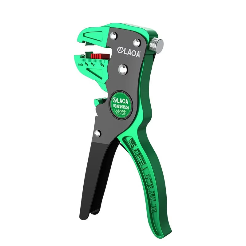LinkMejor Automatic Wire Stripper Flatwire Cutter Stripping Plier 0.2 to 4mm Range Length Adjustment For Electrician