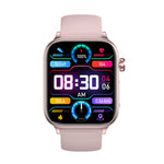 ET570 1.96inch HD Screen bluetooth Call ECG Heart Rate Blood Pressure Blood Oxygen Monitor Noninvasive Blood Glucose Measurement Uric Acid Blood Lipid Testing BMI Body Fat Sleep Monitoring Multi-sport Modes Music Playback IP68 Waterproof Smart Watch