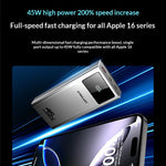TECLAST H20 Pro PD45W 73Wh 20000mAh Power Bank with Digital Display Screen External Battery Power Supply with 2 Inputs & 3 Outputs Support UFCS PD QC SCP FCP AFC Fast Charging for iPhone 17 17Pro 16 Pro Max 15 14 13 for Huawei Mate XTs