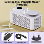 LinkMejor SMART Portable Mini Ice Lolly Maker Dual Slot 30Mins Fast Making Compact Countertop DIY Popsicle Maker for Home Office Car Camping