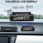 Wireless Car TPMS Tire Pressure Monitoring System External Sensor Solar Power Auto Security Alarm Systems Tire Pressure Digital LCD Display