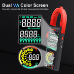 AV TOOLTOP X6 Digital Clamp Meter 400A High Precision AC/DC Current Measure with Live Wire Recognition NCV Induction Detection Dual VA Color Screen