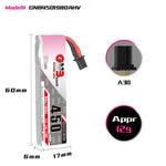 6Pcs LinkMejor 3.8V 450mAh 80C 1S LiHV Battery A30 Plug With Adapter Cable for Emax Tinyhawk S BetaFPV Beta75X