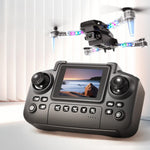 LinkMejor E88 / E88D WiFi FPV with LCD Screen Controller HD Dual Camera Lighting Arms Optical Flow Positioning Colorful LED Light Foldable RC Drone Quadcopter RTF