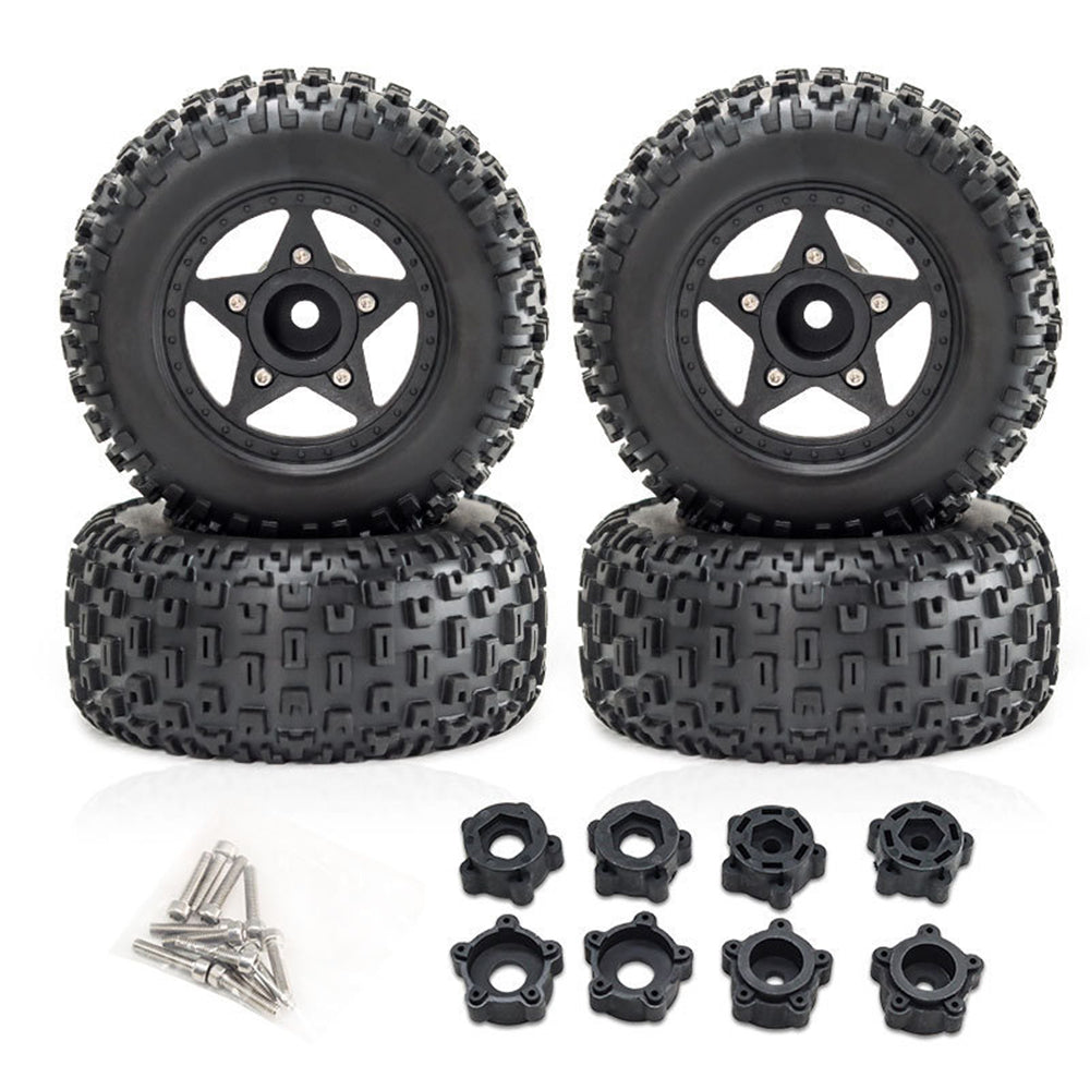 4PCS D232 Upgraded Off-Road Tires Wheels for 1/8 1/10 Short Course Truck RC Cars Vehicles Models Parts Accessories