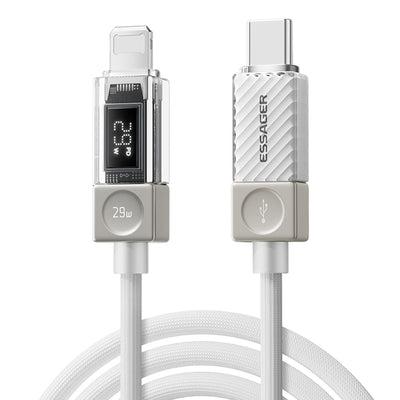 LinkMejor ES-X76 3A 29W USB-C to iP Digital Display Cable PD Fast Charging Data Transmission Copper Core Line 1M/2M Long for iPhone 14 14 Pro 13 12 Pro Max