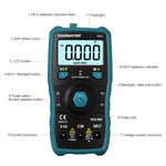 LinkMejor DM20 Digital Multimeter Auto-Ranging 6000 Counts Smart Electrical Tester with Non-Contact Voltage Function Safe Reliable for AC/DC Voltage Current Resistance Continuity Measurements