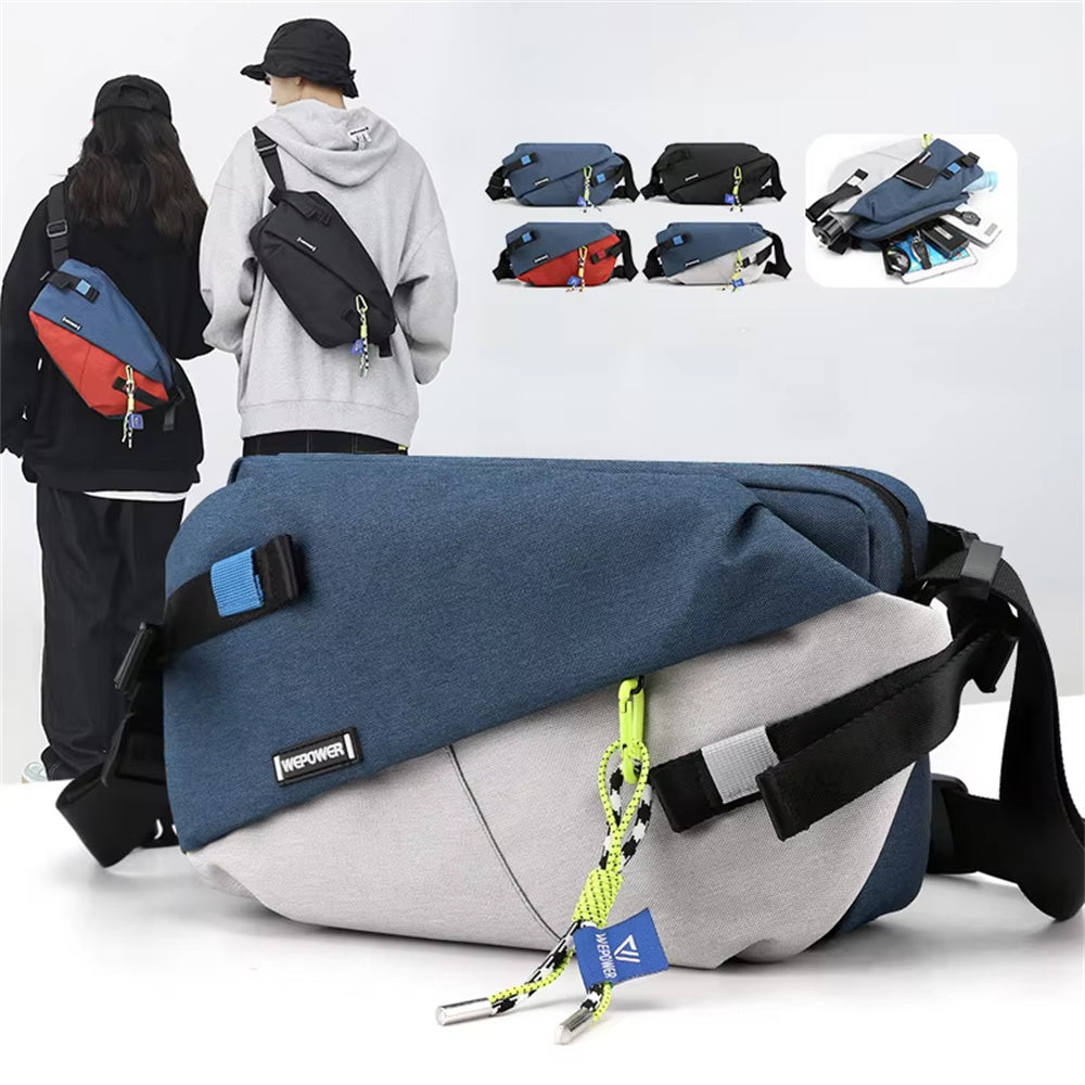 IPRee Unisex Chest Pack Casual Nylon High Quality Panelled Waist Packs Outdoor Travel Crossbody Bag Men Wasit Belt Bags