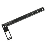 Multifunctional Right Angle Ruler High Carbon Steel 1.5mm Thickness Aluminum Handle 300mm/400mm for Woodworking and Construction