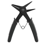 2 in 1 Snap Ring Plier 4 Way Type Multifunctional Dual Purpose Circlip Plier Remover Hand Tool Black