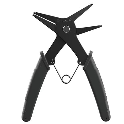 2 in 1 Snap Ring Plier 4 Way Type Multifunctional Dual Purpose Circlip Plier Remover Hand Tool Black