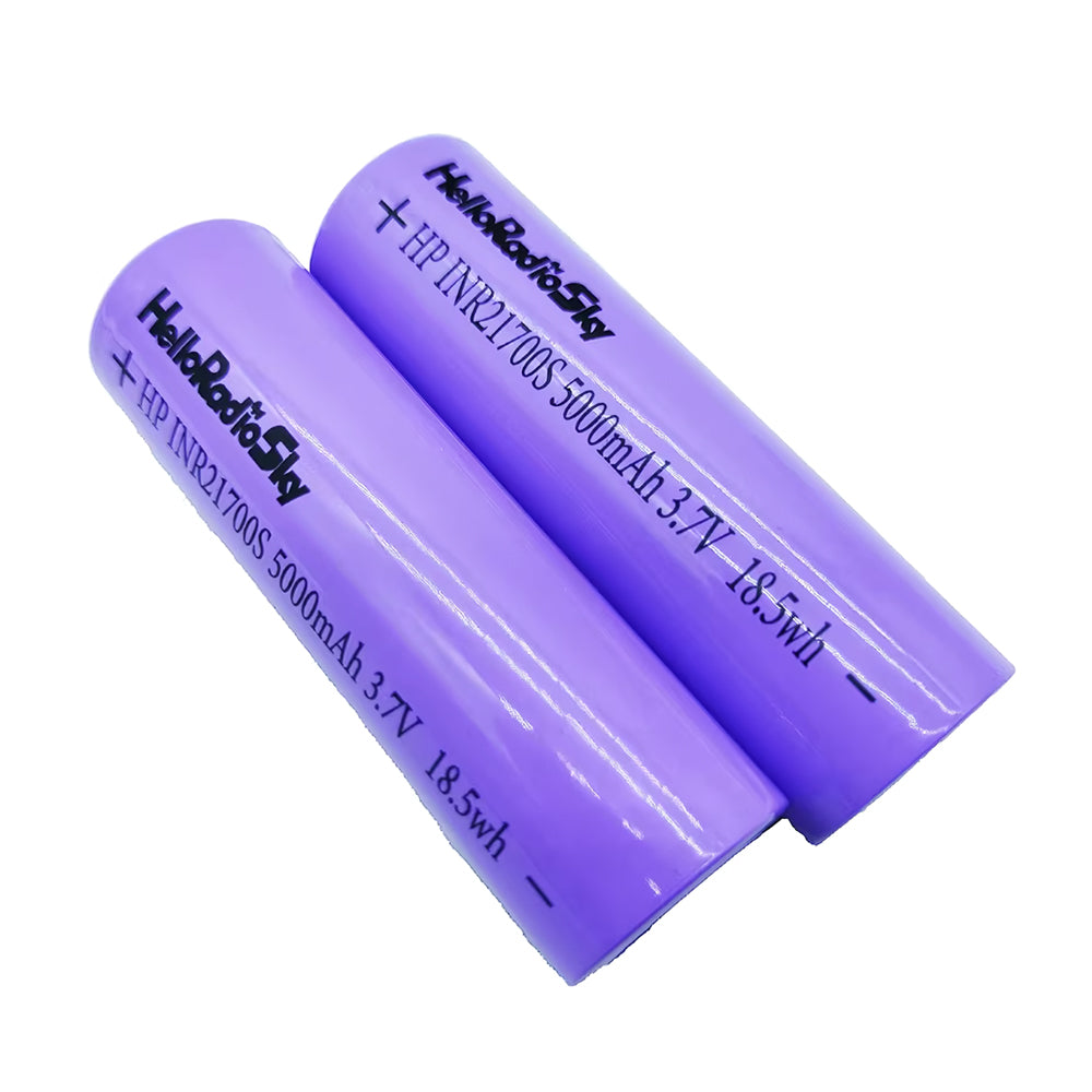 2PCS HelloRadioSky 21700 3.7V 5000mAh Battery for V12 Radio Transmitter