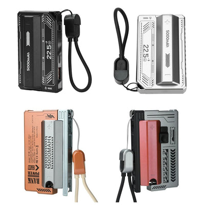 DIY 21700 Power Bank Kit PD22.5W Fast Charging Type C Cable Portable Battery Case USB-C Output Battery Case