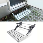 Aluminum Alloy Folding RV Step Model DX0109 Anti Skid Telescopic Single Layer Pedal Lightweight Compact Design Maximum Load Capacity 150kg Easy Installation