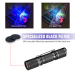 Lumintop Tool AA UV 2.0 Ultraviolet Flashlight UV Flashlight 2 Mode 365nn Wavelength Black Light Flashlight 14500 Battery Mini Camping UV Torch