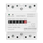 LinkMejor Din Rail Single Phase Electronic Energy Meter AC 220V 100A kWh Counter Consumption Analog Electricity Gague Wattmeter 50HZ