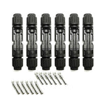 12Pcs Solar Crimper 6Pairs Solar Connectors 1Pair Solar Connector Spanner Wrench Solar Crimper Tool Kit for Solar Panel Cable Wire Solar Installation Assembly Tools
